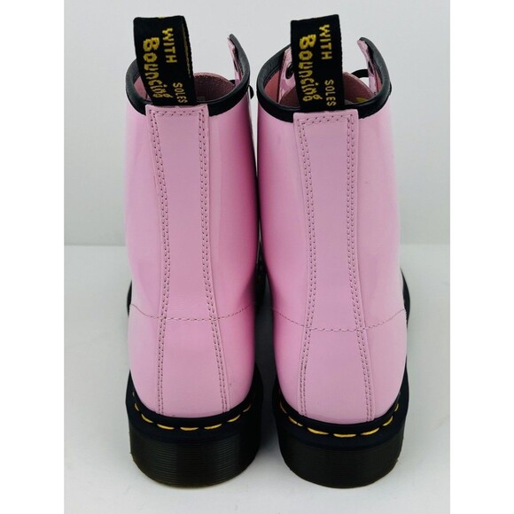 Doc Dr Martens 1460 Light Pink Patent Leather Combat Boots Womens Size 10 - Picture 4 of 12